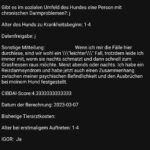 beispiel für belastung des Besitzers bei ibd